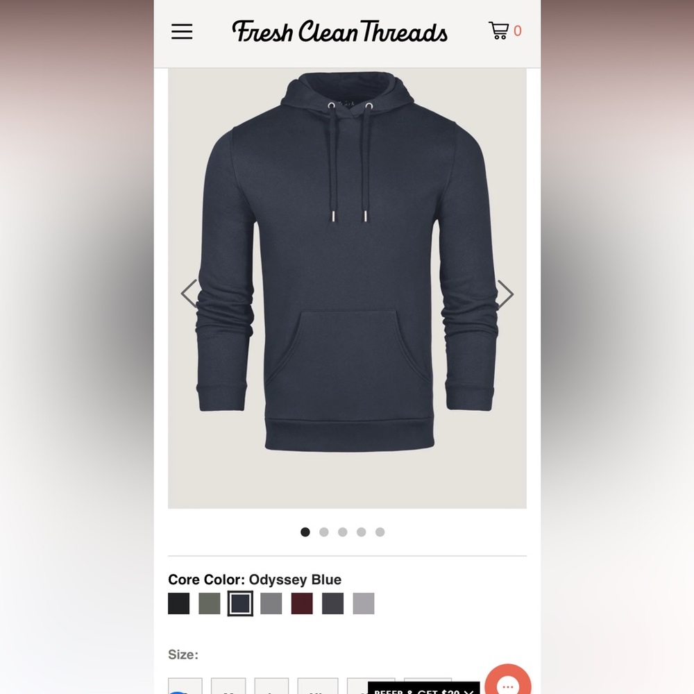 Fresh Clean Threads Pullover hoodie in Odyssey blue. Size XL. New and unworn.